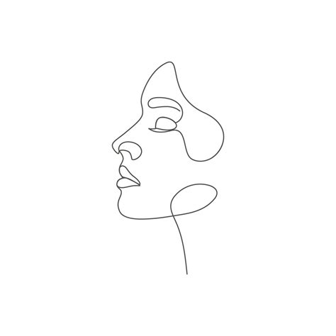 woman face line drawing|one line drawing female.